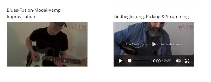 Videoseite - The Guitar School